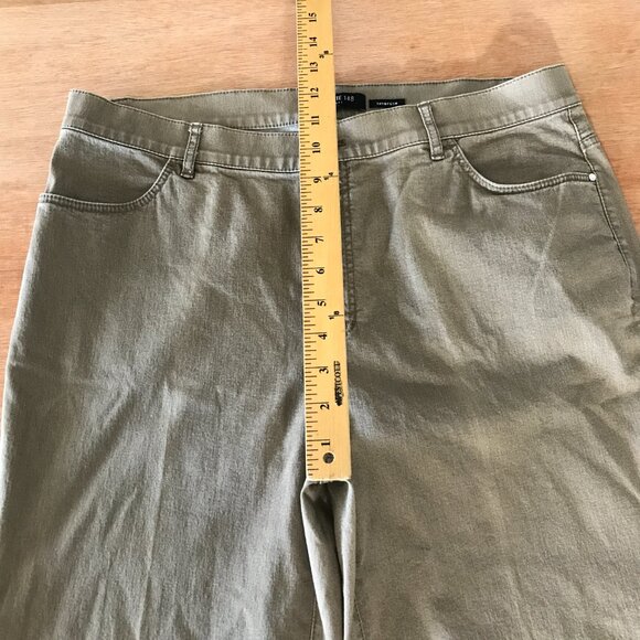 Lafayette 148 New York Straight Leg Pants Women 12 Brown Mid Rise Preppy 16858 - Picture 8 of 12